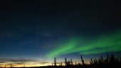 Viewing of Northern Lights from a yurt