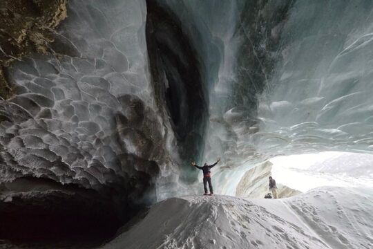 Snowshoe Hike to Castner Glacier Ice Cave