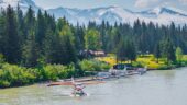 A epic adventure by seaplane to the lodge . Plus a feast on top of that again