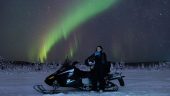 Snowmobiling at night was...